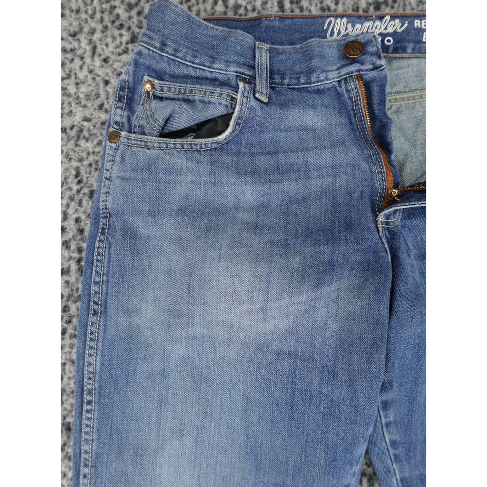 Wrangler Retro‎ Relaxed Boot Mens 33x34 Blue Medium Wash Denim Jeans 88MWZMS - Picture 2 of 14